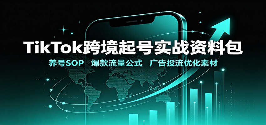 TikTok跨境起号实战资料包：养号SOP，爆款流量公式，广告投流优化素材-百川聊项目