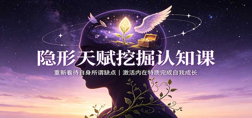 隐形天赋挖掘认知课：重新看待自身所谓缺点，激活内在特质完成自我成长-百川聊项目
