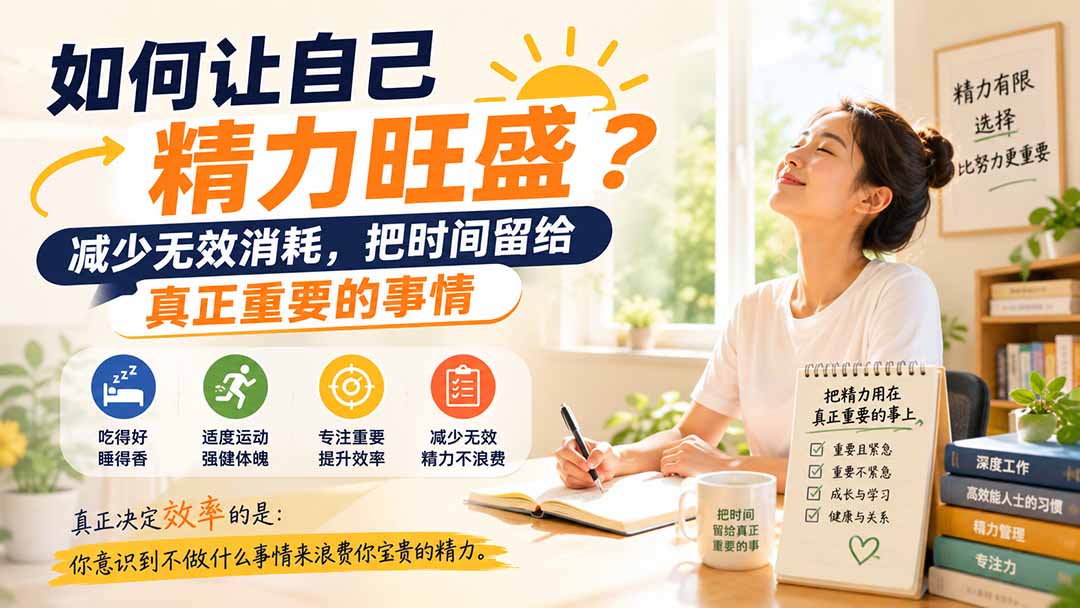付费文章：如何让自己精力旺盛？减少无效消耗，把时间留给真正重要的事情-百川聊项目