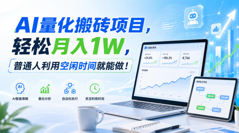 AI量化搬砖项目，轻松月入1W，新手小白也能直接入局！-百川聊项目