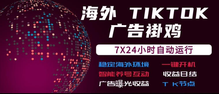 海外TikTok挂G流量变现，7X24自动运行，广告曝光收益，收益日结【揭秘】-百川聊项目