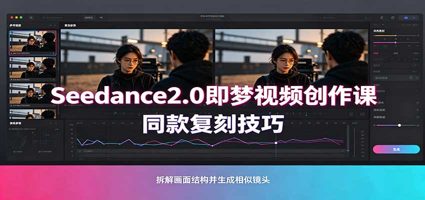 Seedance2.0即梦视频创作课：剧本式视频制作，同款复刻技巧，多行业案例落地教学-百川聊项目