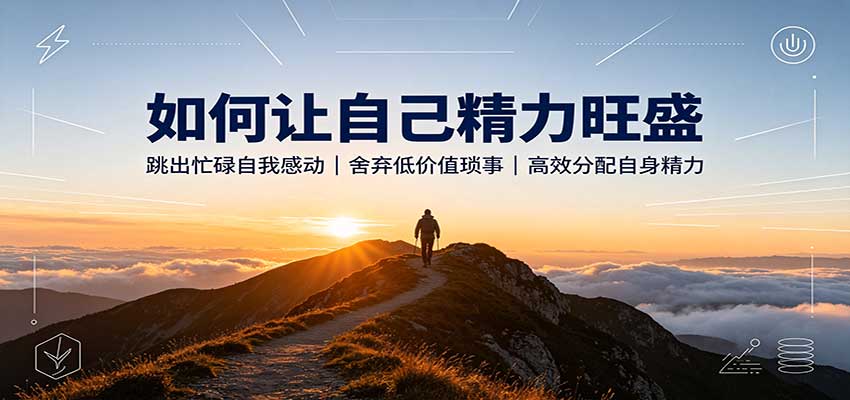 如何让自己精力旺盛：跳出忙碌自我感动，舍弃低价值琐事，高效分配自身精力-百川聊项目
