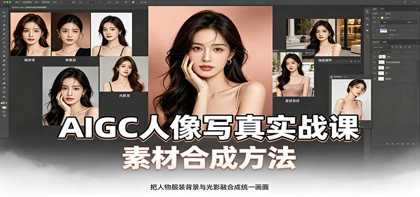 AIGC人像写真实战课：软件平台部署筹备，素材合成方法，多题材写真案例-百川聊项目