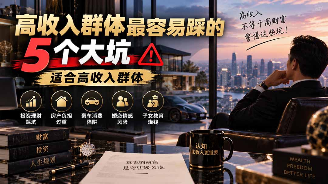 付费文章：高收入群体最容易踩的5个大坑，适合高收入群体-百川聊项目
