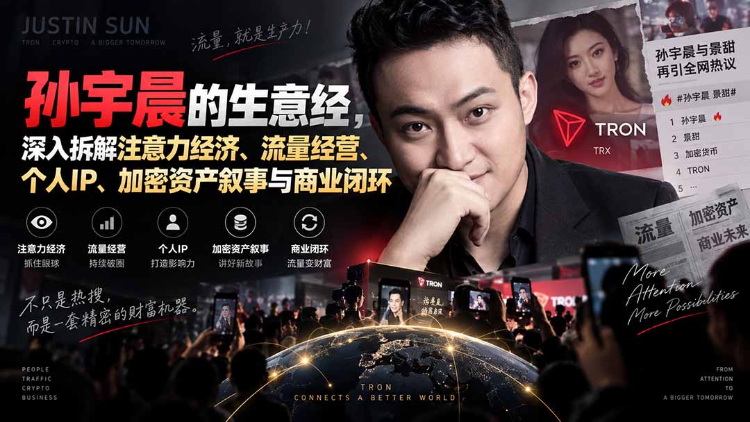 某星球精华文章——孙宇晨的生意经，深入拆解注意力经济、流量经营、个人IP、加密资产叙事与商业闭环-百川聊项目