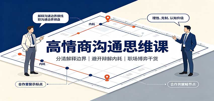 高情商沟通思维课：分清解释边界，避开辩解内耗，职场博弈干货-百川聊项目