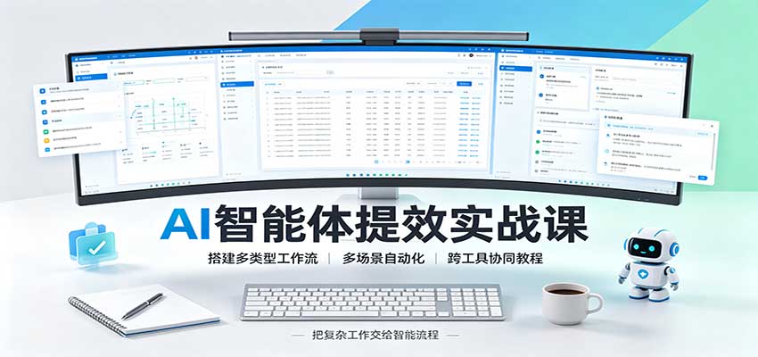 AI智能体提效实战课：搭建多类型工作流，多场景自动化，跨工具协同教程-百川聊项目