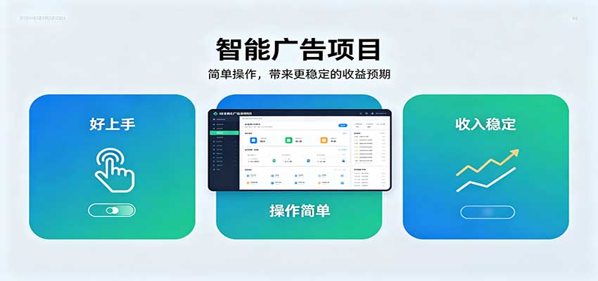 智能广告挂机项目，操作简单上手快，收益稳定可持续。稳定日入300+-百川聊项目