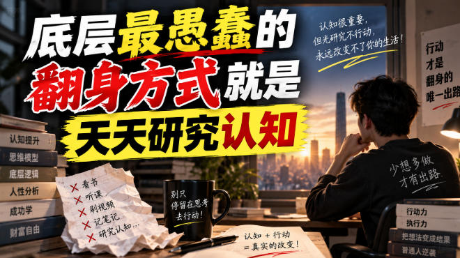 付费文章：底层最愚蠢的翻身方式就是天天研究认知-百川聊项目