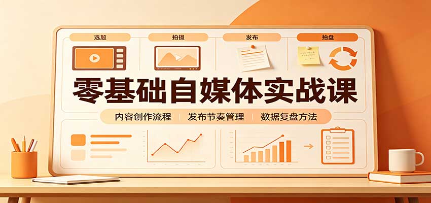 零基础自媒体实战课：赛道人设冷启动，内容创作复盘，公私域商业闭环-百川聊项目