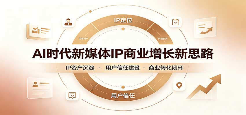 AI时代新媒体IP商业增长新思路：摒弃复杂运营套路，用极简思维打通获客路径-百川聊项目