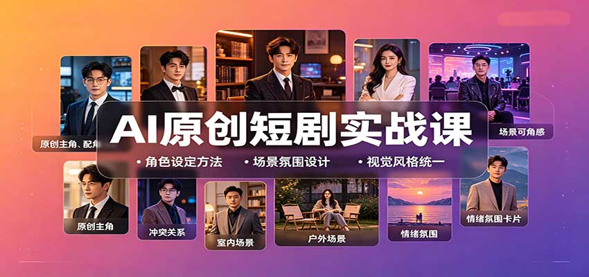 AI原创短剧实战课：从零搭建短剧创作全流程，批量产出可上线剧本-百川聊项目