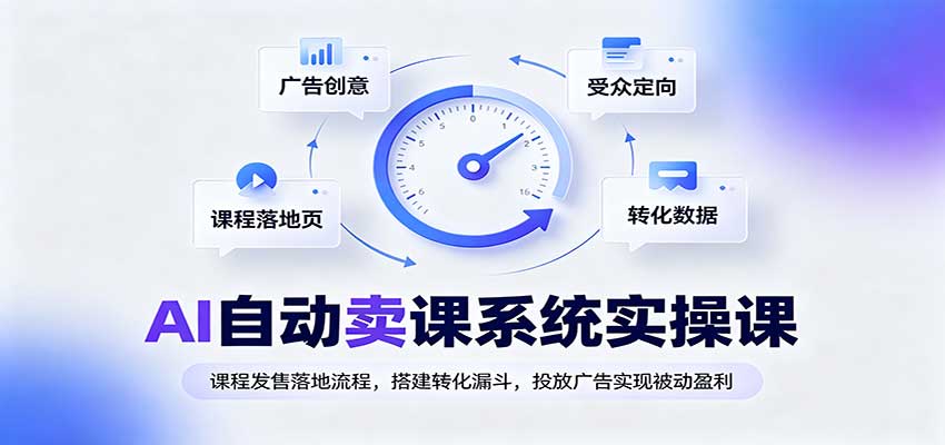 AI自动卖课系统实操课：课程发售落地流程，搭建转化漏斗，投放广告实现被动盈利-百川聊项目
