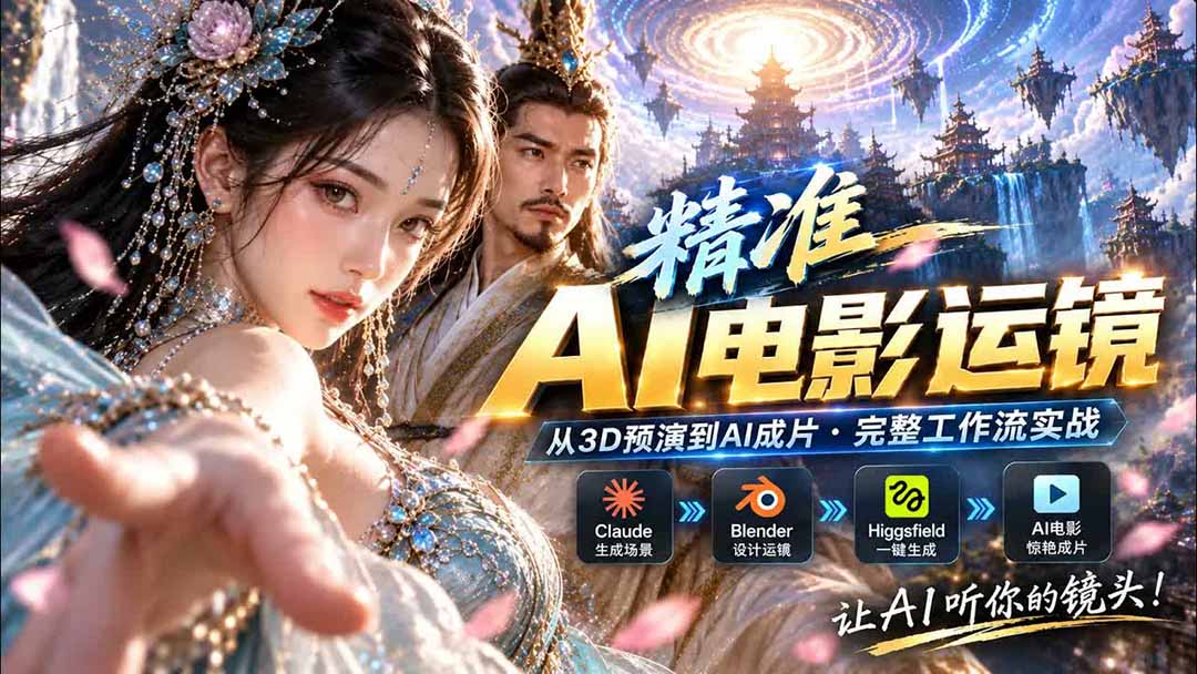 AI视频终于能精准运镜了!Claude + Blender + Higgsfield 免费插件实测-百川聊项目