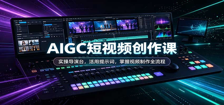 AIGC短视频创作课:实操导演台,活用提示词,掌握视频制作全流程-百川聊项目