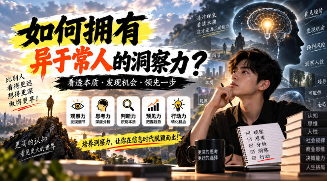 某公众号付费文章：如何拥有异于常人的洞察力？-百川聊项目