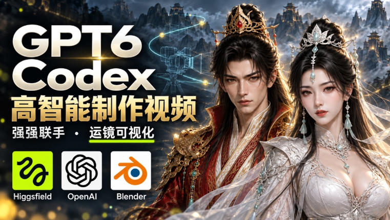 GPT-6 Astra×Codex高智能制作视频！联手Higgsfield，运镜可视化实战-百川聊项目