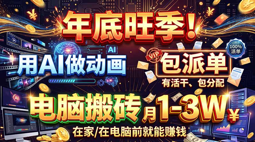 AI代做动画,旺季捡钱!一单500-1000+,提供做单渠道,新手可做!-百川聊项目