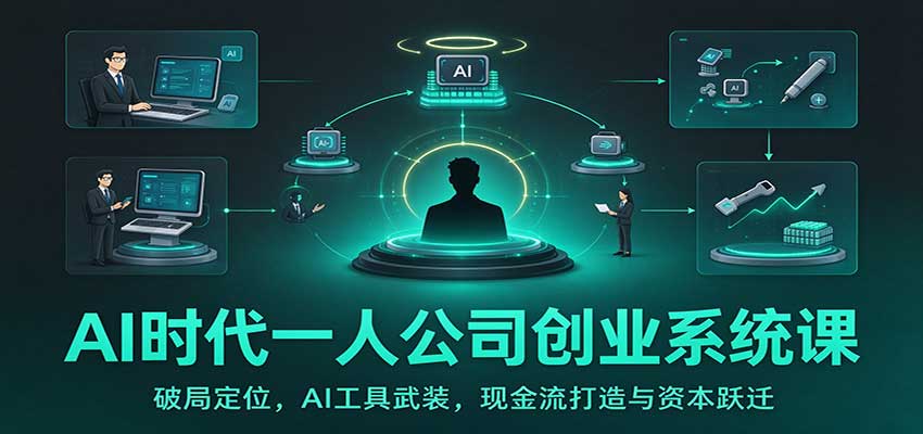 AI时代一人公司创业系统课：破局定位，AI工具武装，现金流打造与资本跃迁-百川聊项目