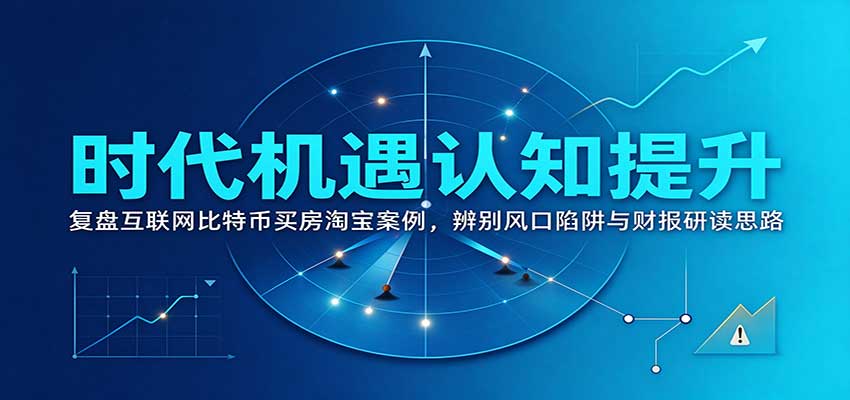 时代机遇认知提升：复盘互联网比特币买房淘宝案例，辨别风口陷阱与财报研读思路-百川聊项目