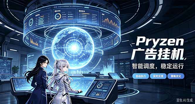 Pryzen广告全自动挂机给自己一个交代，门槛低，零基础小白也可以快速上手-百川聊项目