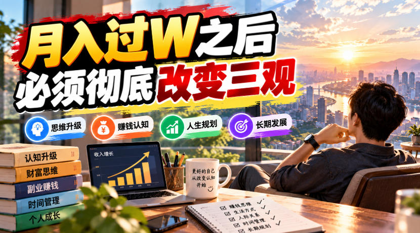 某公众号付费文章：月入过W之后，必须彻底改变三观-百川聊项目