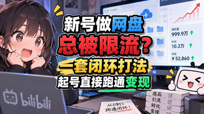 网盘拉新SOP：小白前期宝典，每一步都有明确动作，几千测试出来的打法，全程不限流-百川聊项目