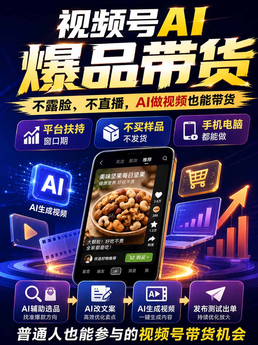 图片[2]-2026视频号AI爆品带货训练营-9月开课｜不露脸不直播，AI做视频发视频号，有人下单，你赚佣金，轻松单日佣金1000+-百川聊项目